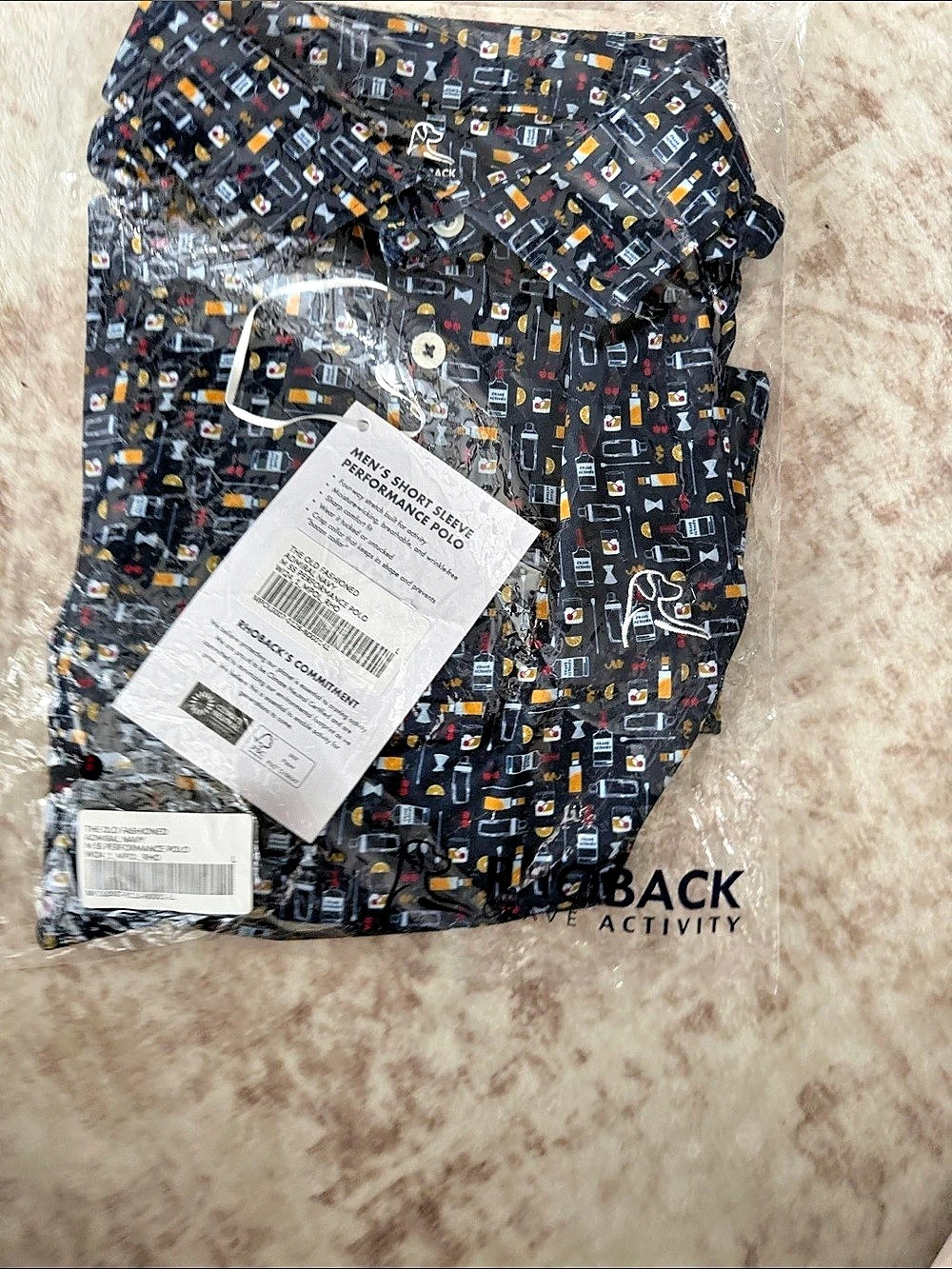 Rhoback The Old Fashioned Admiral Navy M's Performance Polo Men's Performance
